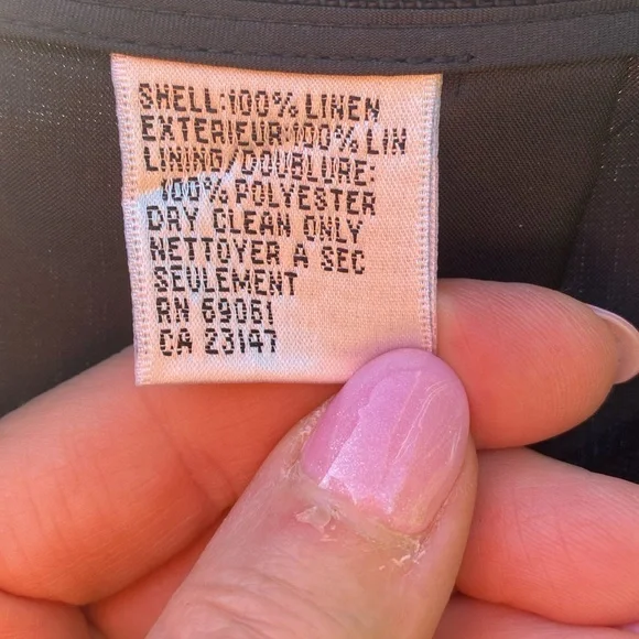 Talbots black linen button front a line skirt 12 - Picture 4 of 7